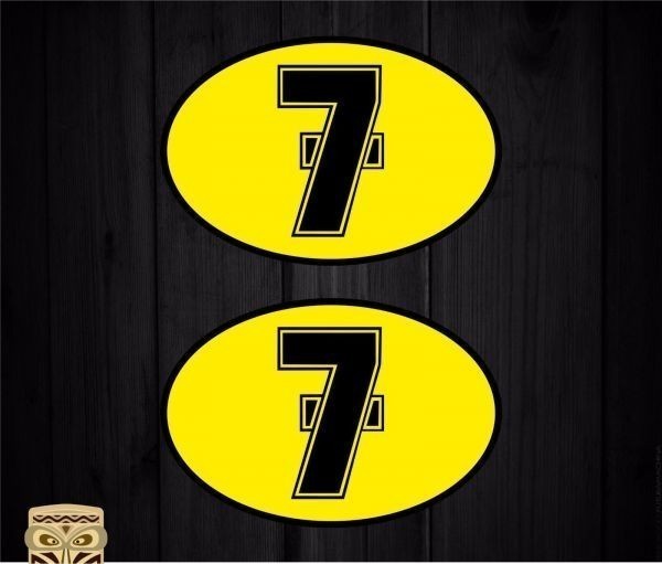 海外 限定品 送料込み バリー・シーン BARRY SHEENE 7 70mm 2枚セット ステッカー拍卖