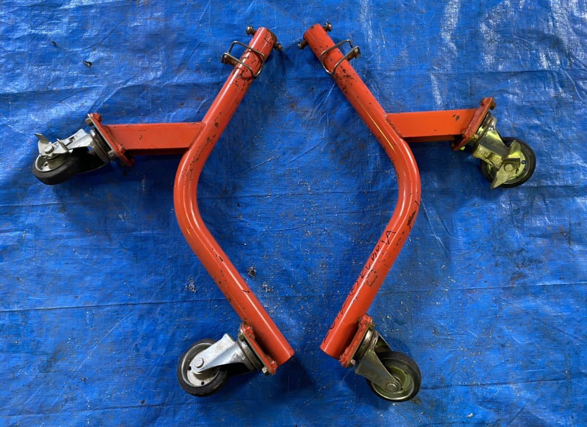 No.17-0320 トラクターハロー用 スタンド キャスター 左右セット 脚拍卖