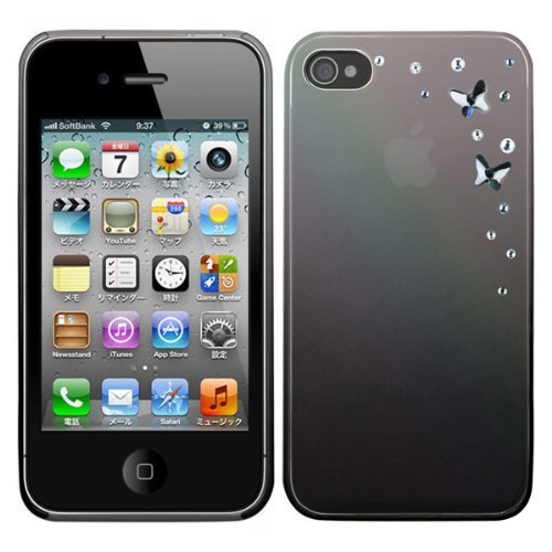 送料無料★スマホケース iPhone4 4s クリア シルバー Swarovski拍卖