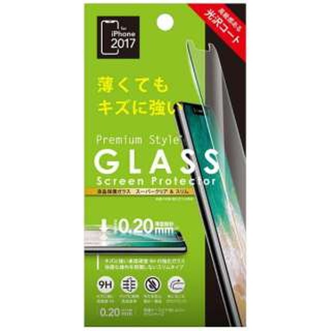 ★送料無料 PGA iPhone11Pro iPhoneXs X (5.8インチ) 液晶保護ガラス スーパークリア+スリム PG-17XGL03拍卖