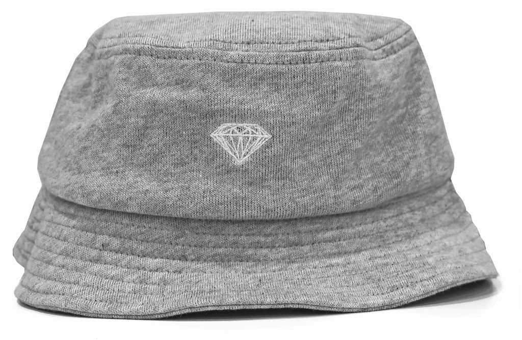 USA正規品 【L/XL】 Diamond Supply Co. ダイヤモンドサプライ BUCKET HAT バケットハット グレー 刺繍ロゴ LA ストリート拍卖