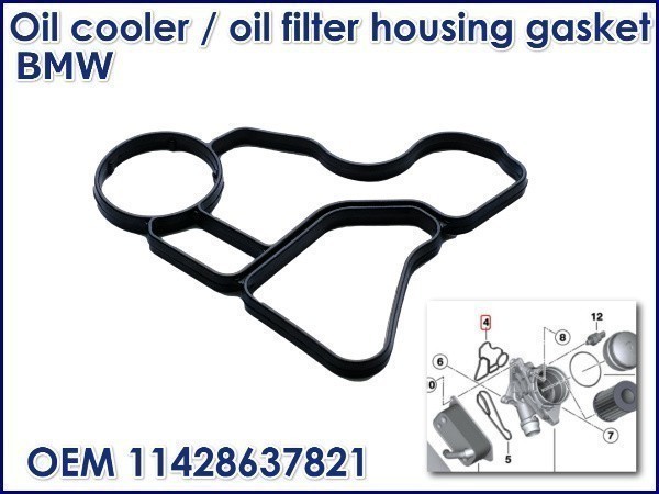 送料無料 BMW F11 E63 E64 F06 F12 オイルクーラー/オイルフィルターハウジング ガスケットセット パッキン 11428637821拍卖