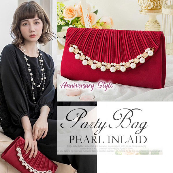 パーティバッグ ワインレッド レディース クラッチバッグ 新品即納 B55186 結婚式 入学式 3way ショルダーバッグ ハンドバッグ拍卖