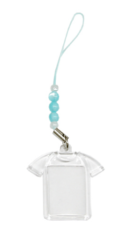 在庫限り ハメパチ Tシャツ型ビーズストラップ(ブルー)1個 処分価格 ②拍卖