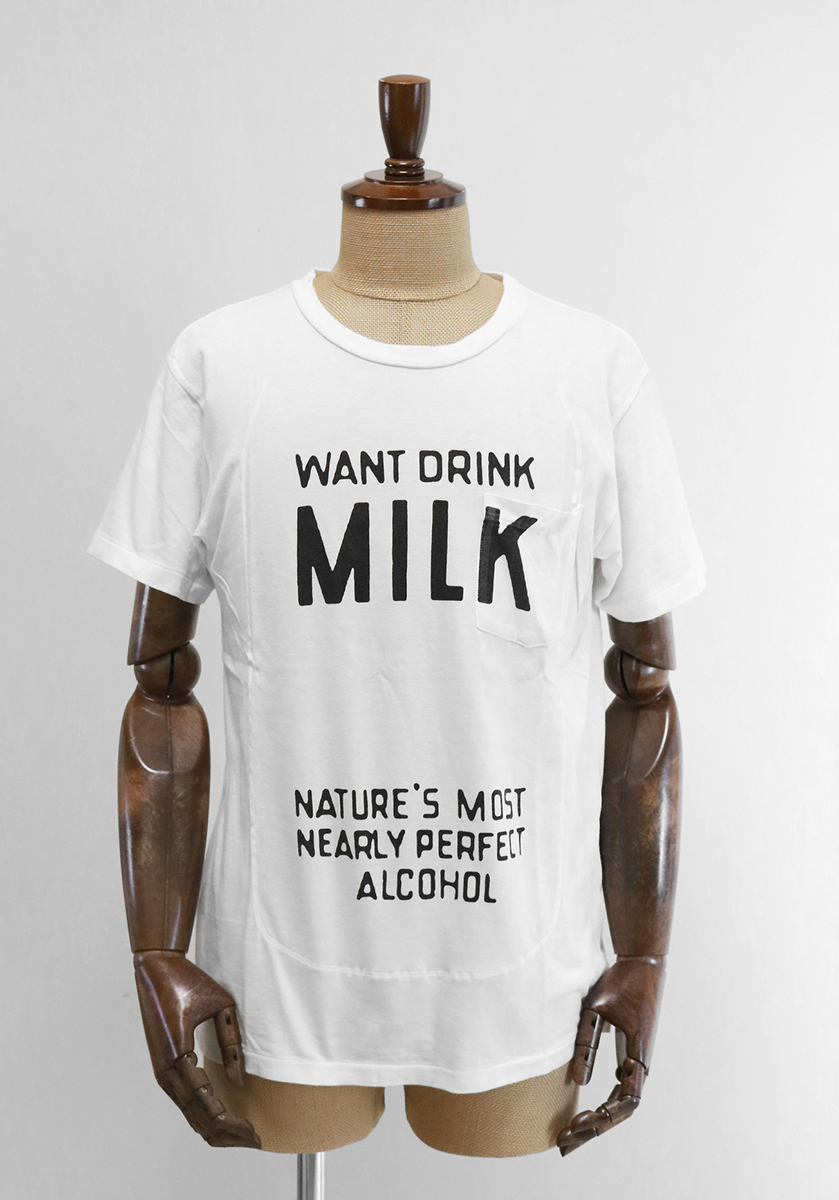 N.HOOLYWOOD ◆MILK Tee ポケットTシャツ 白 サイズ36 半袖 プリント ポケT ミスターハリウッド Nハリ ◆ZX20拍卖