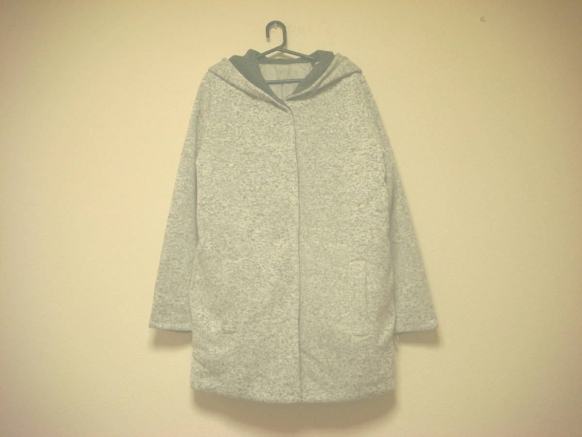 フード付き パーカー コート 薄グレー 未使用 新品拍卖
