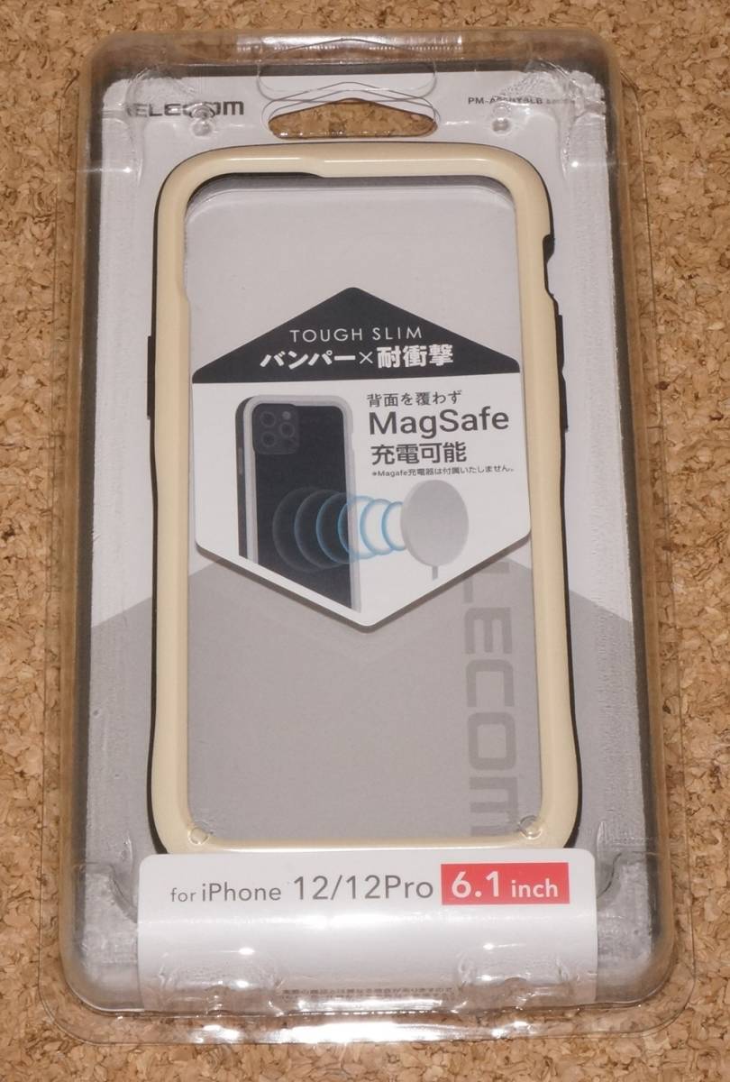 ★新品★ELECOM iPhone12/12Pro TOUGH SLIM LITE バンパー MagSafe対応 アイボリー拍卖