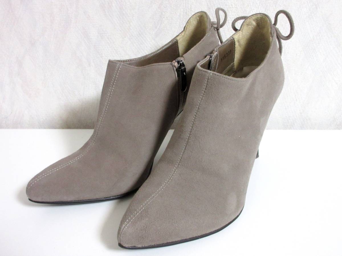 銀座かねまつ スエード ブーティー 24 北4708拍卖