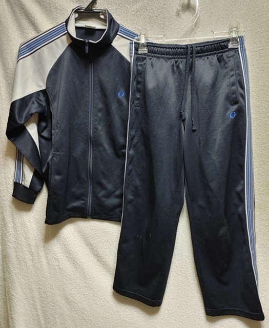 150㎝&140㎝ IGNIO ジャージ 上下 セットアップ 長袖 長ズボン 紺色×グレー拍卖