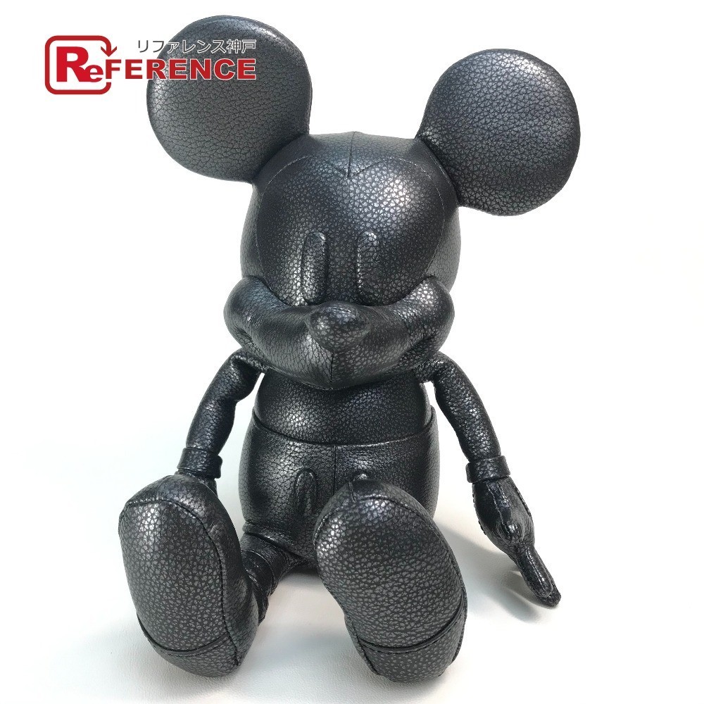 美品 COACH コーチ 75周年記念 ミッキーマウス DisneyCOACH ぬいぐるみ レザー ユニセックス シルバー拍卖