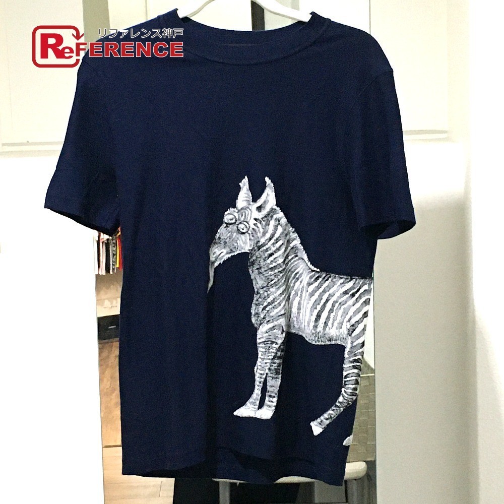 LOUIS VUITTON ルイヴィトン チャップマン トップス 馬 シマウマ 半袖Tシャツ コットン メンズ 紺拍卖