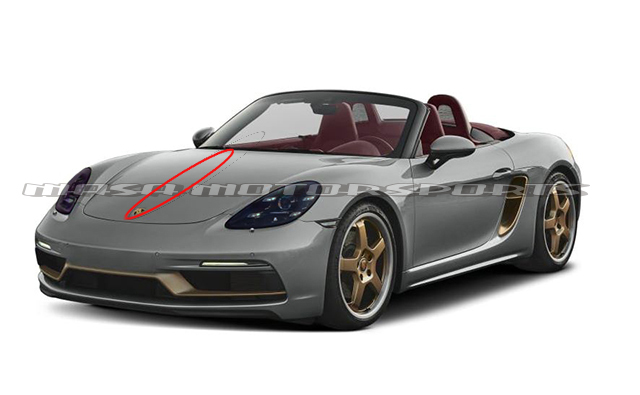 ポルシェ718ボクスターボンネットカスタムカーボンシートドレスアップ外装パーツラッピングフィルム岐阜ケイマンマカンパナメーラ拍卖