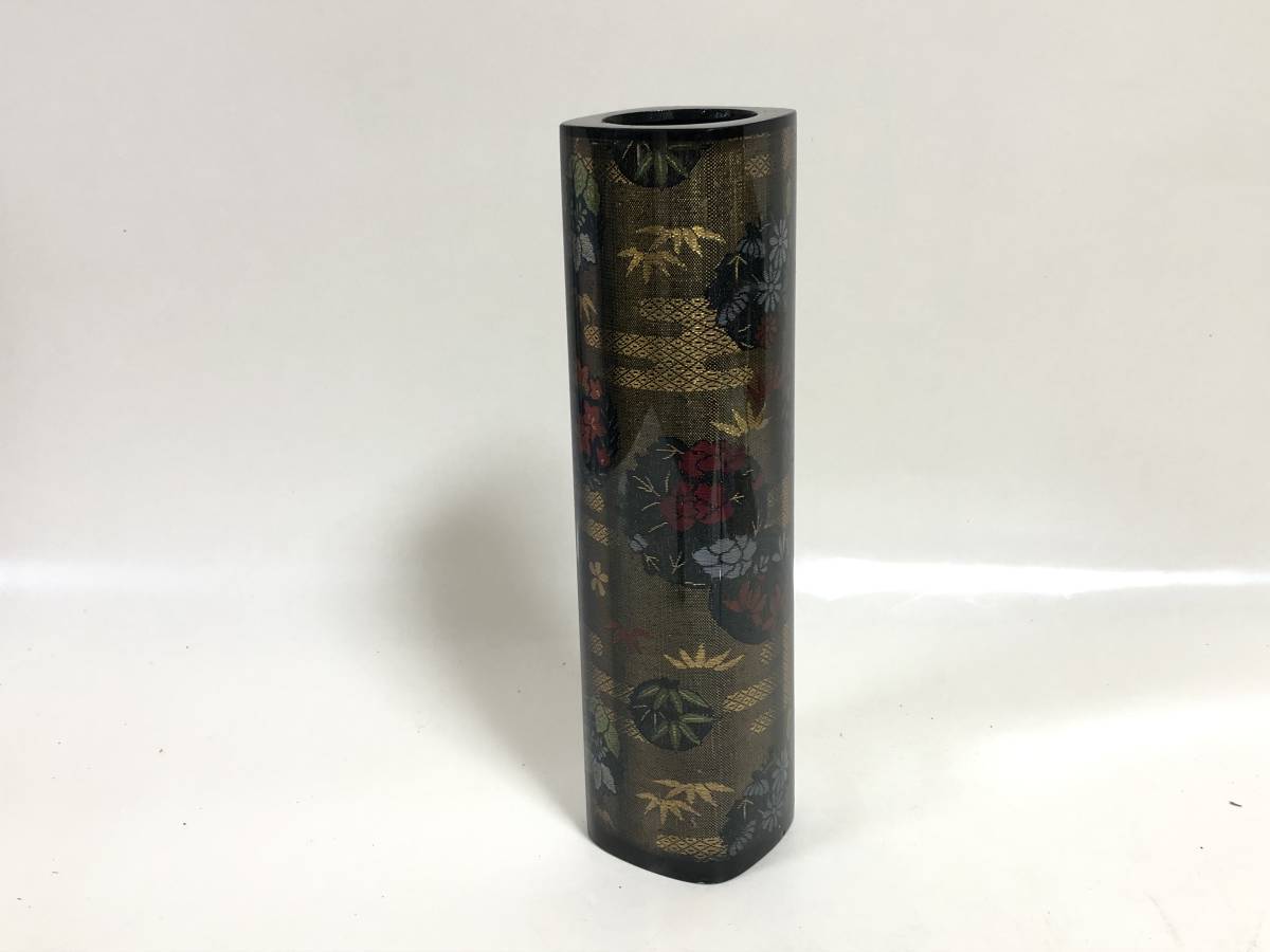 ■京都 西陣織 花器 花瓶 高さ28㎝ 生花 花入 花道具 和風 和柄■サ83拍卖