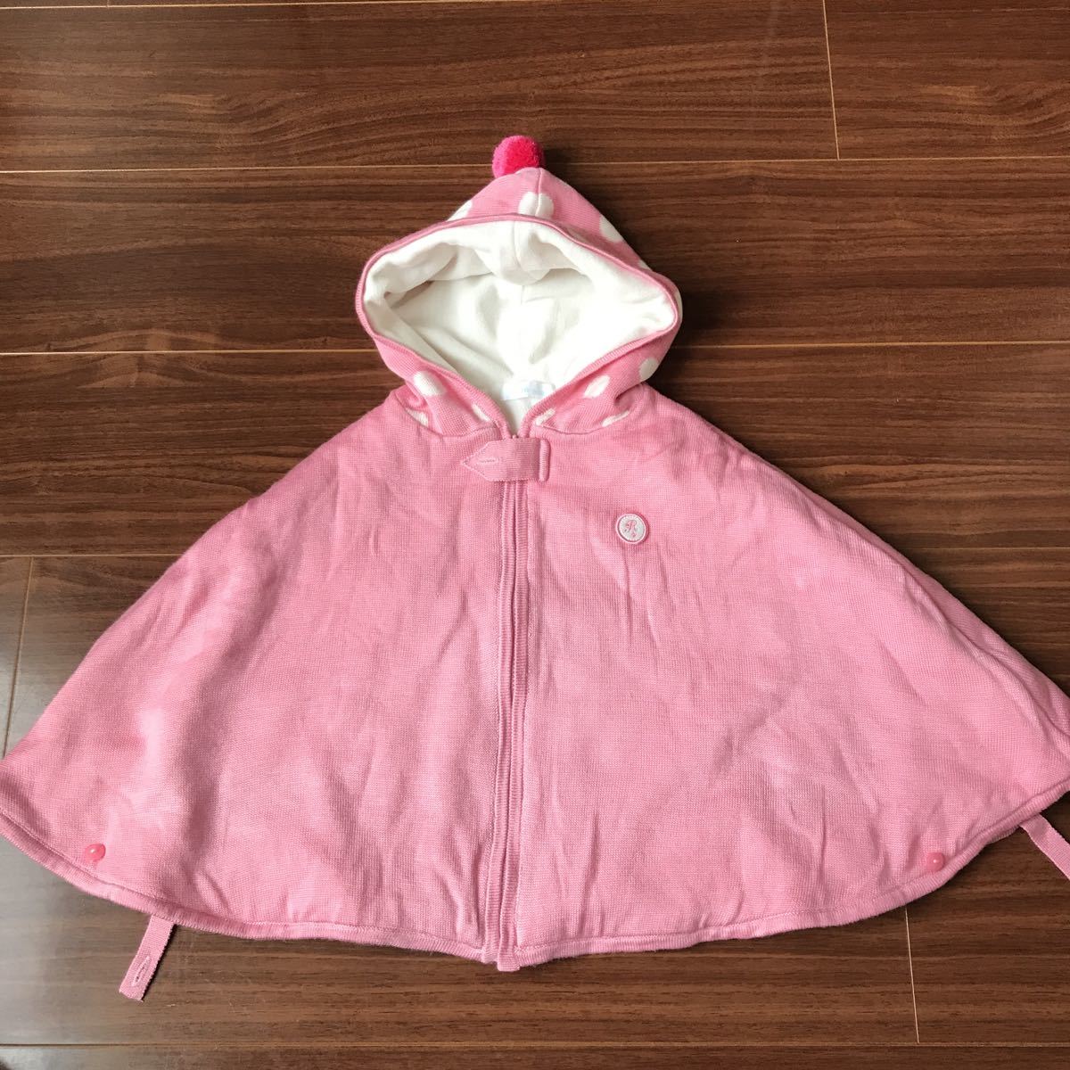 ベビー服 bebe べべ ポンチョ ピンク拍卖