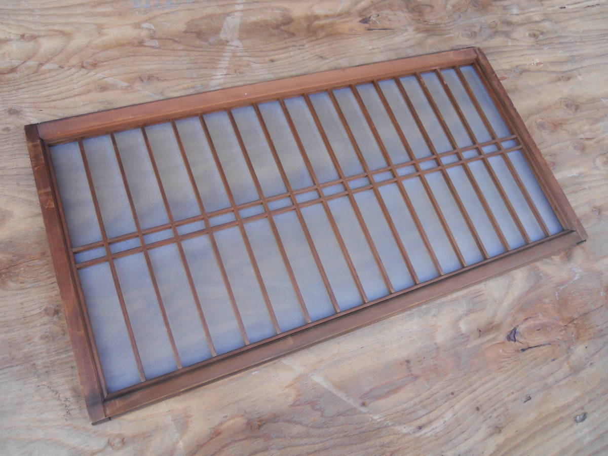 最終値下げ!M8358 横ガラス障子1枚 1940年代ビンテージ 日本海に面した漁村の古民家より 高37cm横70cm奥2.5cm ゆうパック120 (0402) 拍卖