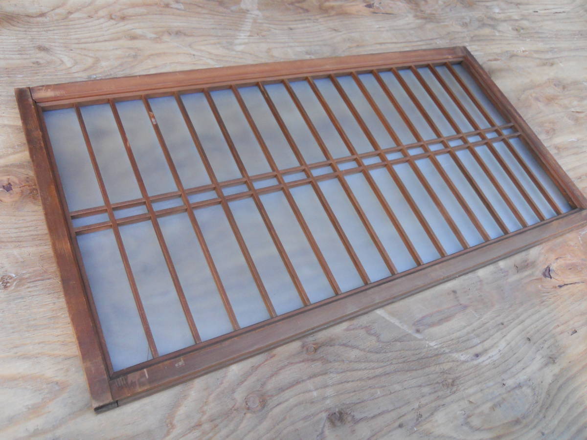 最終値下げ!M8359 横ガラス障子1枚 1940年代ビンテージ 日本海に面した漁村の古民家 難有り 高37cm横70cm奥2.5cm ゆうパック120 (0402) 拍卖