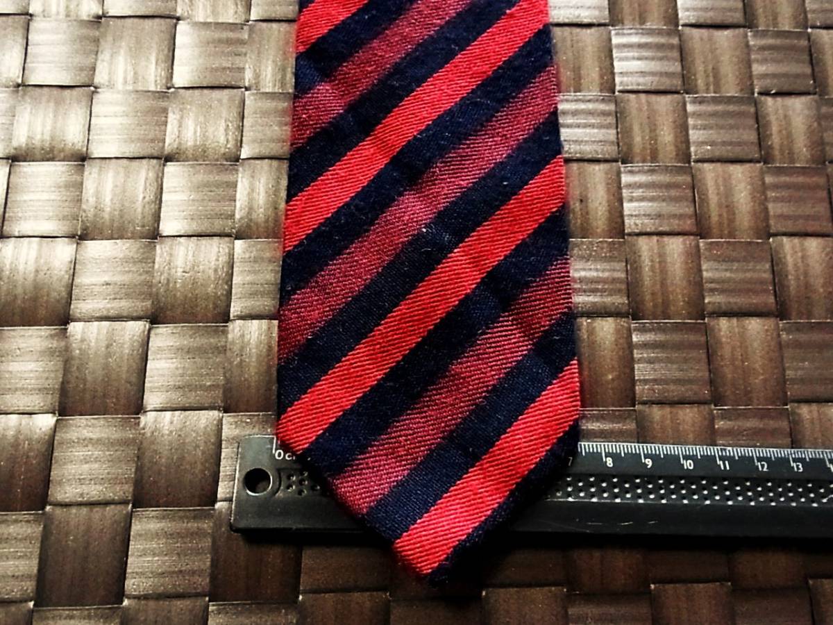 yW1237美品【ウール100%】MARIO マリオ ザ・タイ ネクタイ●拍卖