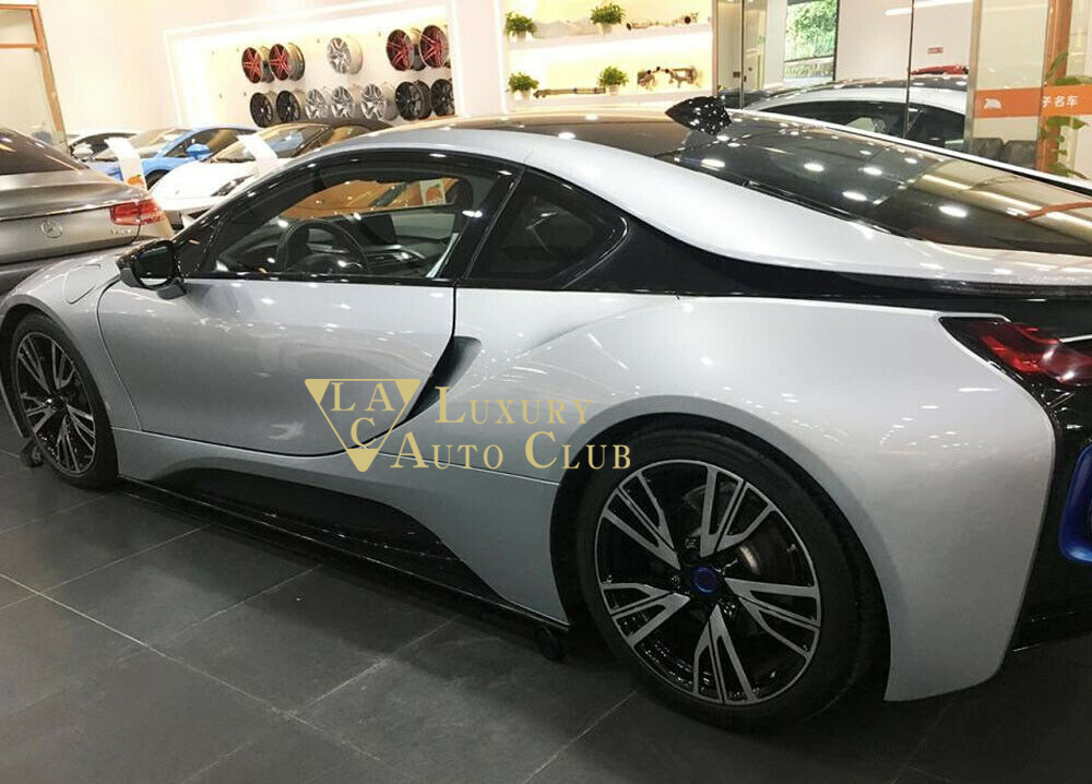 2014-17 BMW i8 前 カーボンサイドスカート ステップカバー スポイラー リップ スポイラー エアロ ウイング 高品質 リアルカ-ボン綾織り拍卖