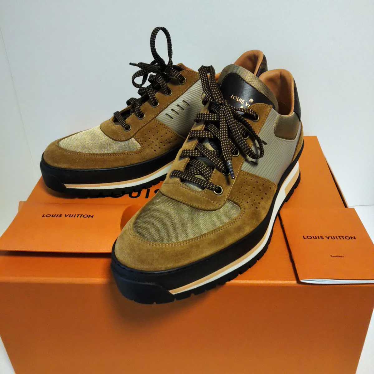 ★ルイヴィトン ハーレム.ライン メンズシューズ7.5 ブラウン ★新品未使用★拍卖