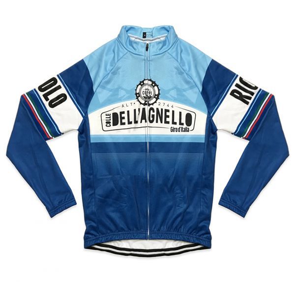 新品 長袖 サイクルジャージ レトロデザイン No49 M イタリア フルジップ ウェア メンズ サイクリング フリース ロードバイク MTB拍卖