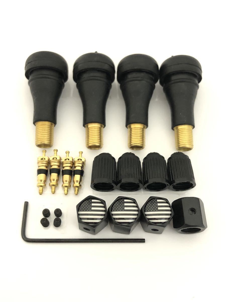 アメリカ 黒 バルブキャップ ゴムエア 虫ゴム コア レンチ キャデラック シボレー GMC ハマー フォード クライスラー ジープ ダッジ テスラ拍卖