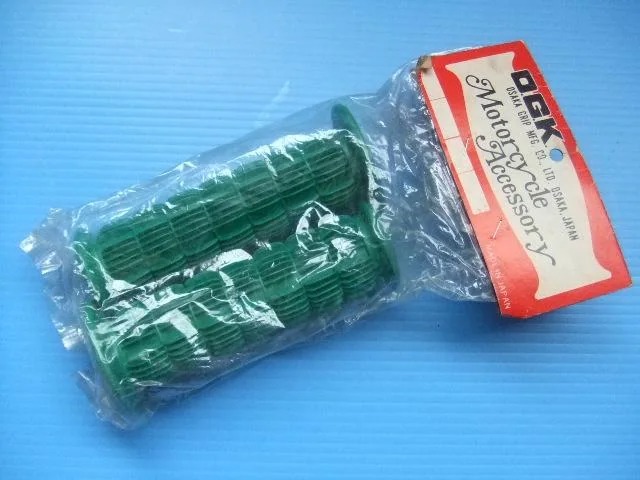 当時物 新品 OGK 緑色 Z1 Z2 タイプ カラー グリップ 緑グリーン 旧車 昭和 暴走族 族車 単車 イノウエ リード ナンカイ キタコ トマゼリ 1拍卖