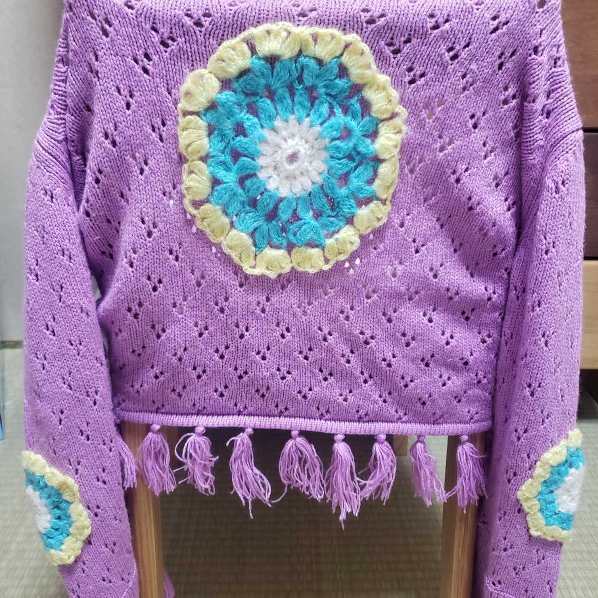 即決! フランドル フリーサイズ カーディガン 刺繍 拍卖