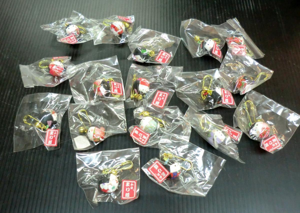 ★ 74897 和紙ブローチ「 まり姫 」17個セット 直径2cm 根付け 和紙製 和風 小物 ブローチ アクセサリー 未使用 ★*拍卖