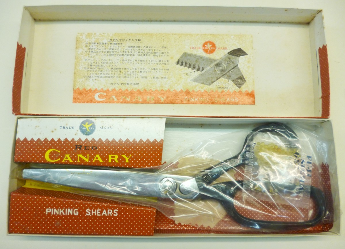 ★ 81431 レッド キャナリー ピンキング鋏 235mm 長谷川刃物 RED CANARY キャナリー ピンキング鋏 ピンキングはさみ ジグザグ鋏 はさみ 未拍卖