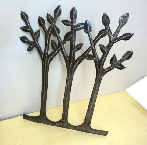 ★ 78508 ガーデンフェンス 「 ツリー 」W36xH46cm ブリキ製 ダークブラウン ガーデン ファニチャー ガーデニング フェンス 庭 仕切り 未拍卖