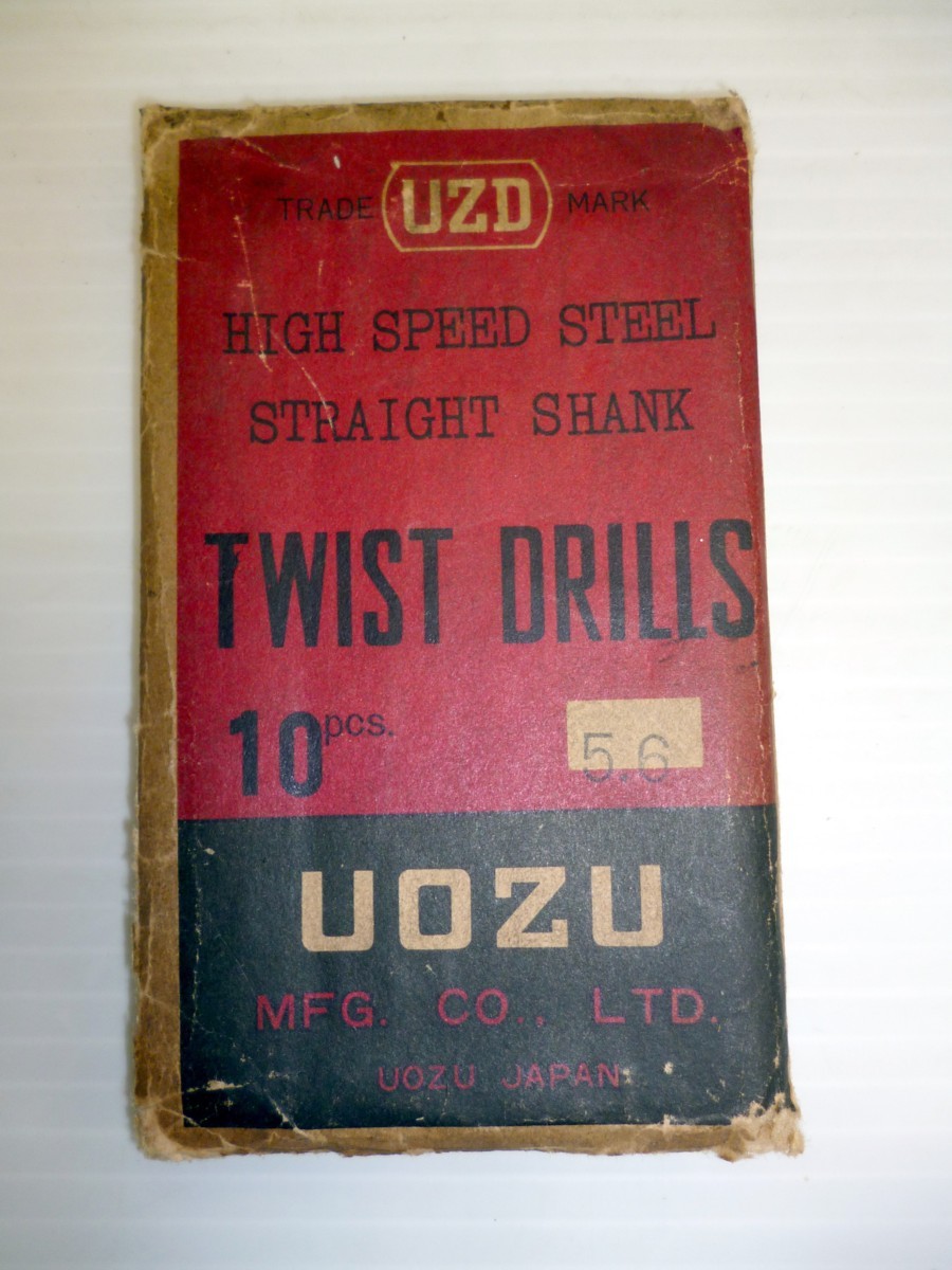 HSS ストレートドリル 5.6mm 10本 UOZU 切削工具 鉄工用 シャンク ツイスト ドリル 未使用 77360 ★*拍卖