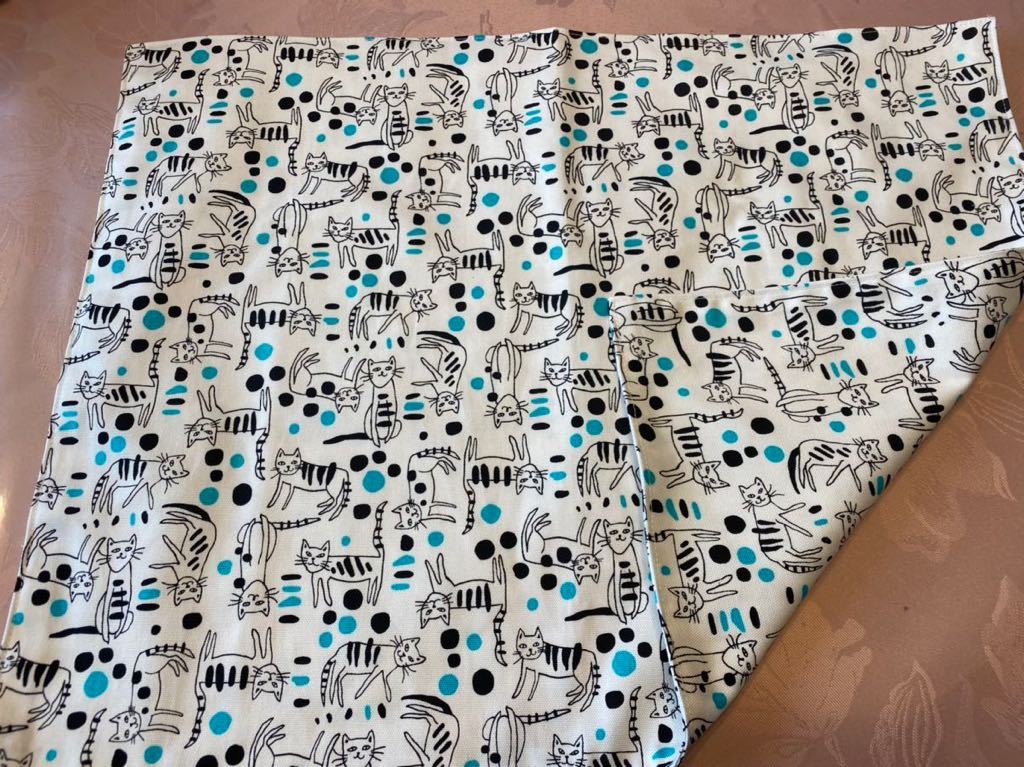 No.296 裏付ランチョンマット ハンドメイド 35x45 ネコ柄拍卖