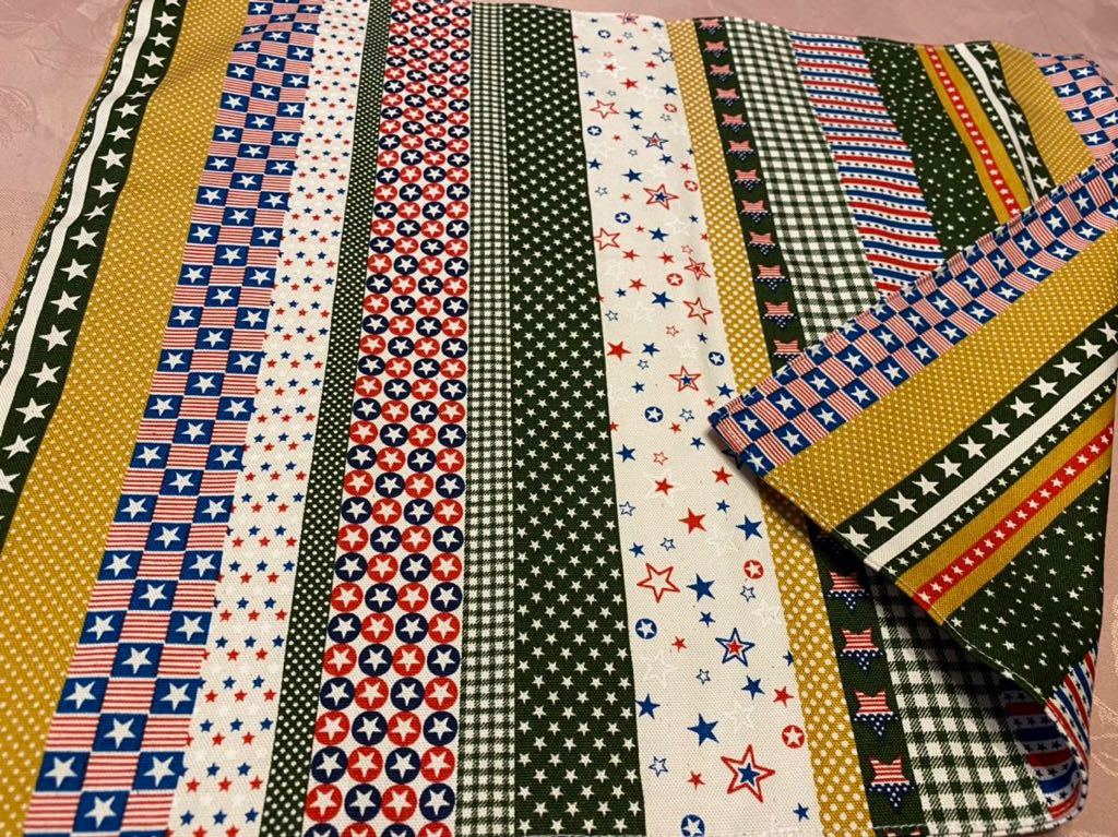 No.252 裏付ランチョンマット ハンドメイド 35x45 ストライプ 男の子拍卖