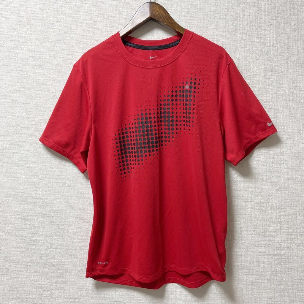 NIKE ナイキ 半袖Tシャツ プラクティスシャツ Sサイズ レッド ポリエステル DRI-FIT拍卖