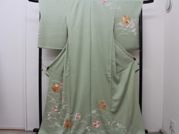 楽布特選 91832 wftj 手描き友禅訪問着 仮仕立て新品拍卖