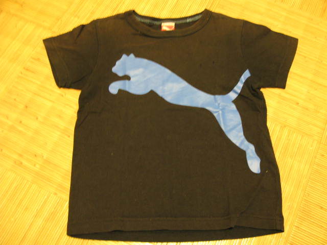 【used】PUMA(プーマ)半袖綿Tシャツ(黒):130サイズ拍卖