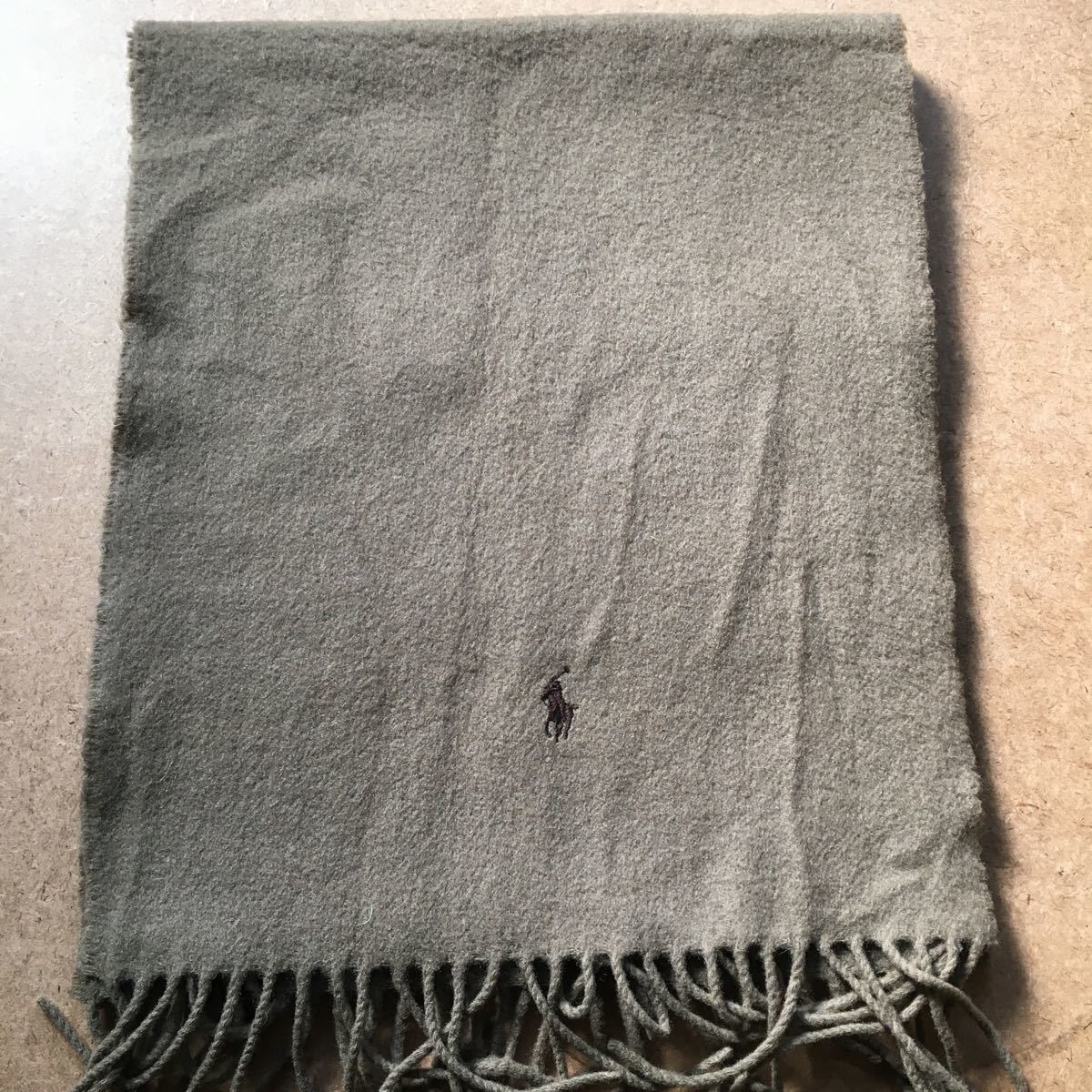 POLO RALPH LAUREN ポロ ラルフローレン LAMBSWOOL ラムウール マフラー ウールマフラー スコットランド製拍卖