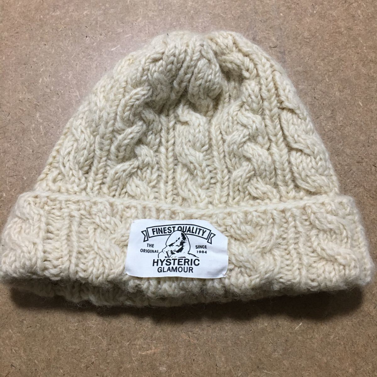 HYSTERIC GLAMOUR ヒステリックグラマー ニット帽 ホワイト White 白 ニットキャップ拍卖