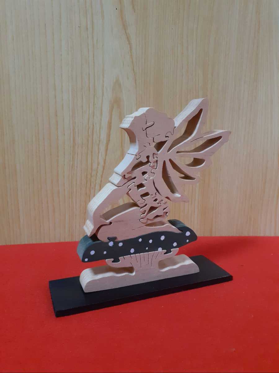 木工アート(英文字パズル FAIRY=妖精)拍卖