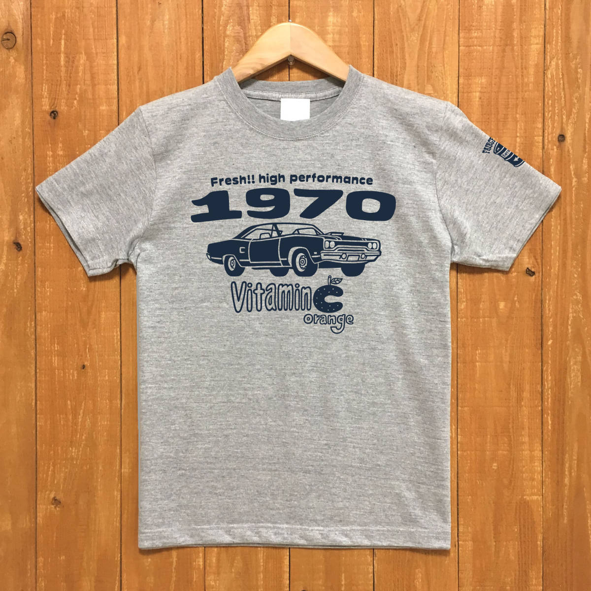 ■WHAT COLORS Tシャツ■ XLサイズ(グレーxネイビー)アメ車 アメリカ モパ- ロードランナ- MOPAR PLYMOUTH ROADRUNNER拍卖