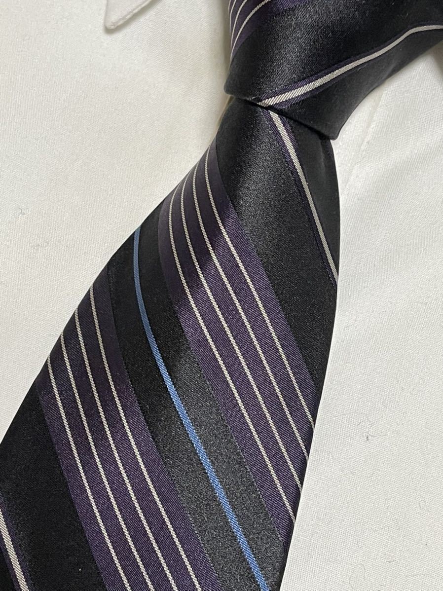 ほぼ未使用 ″VALENTINO″ ヴァレンチノ ストライプ ブランドネクタイ 202279拍卖