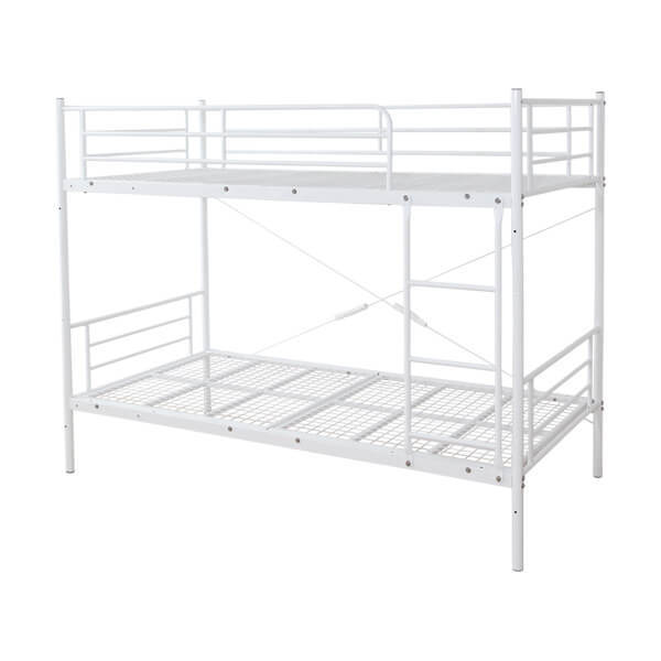 パイプ二段ベッド【Larch ラーチ】HT80-17-WH ホワイト拍卖