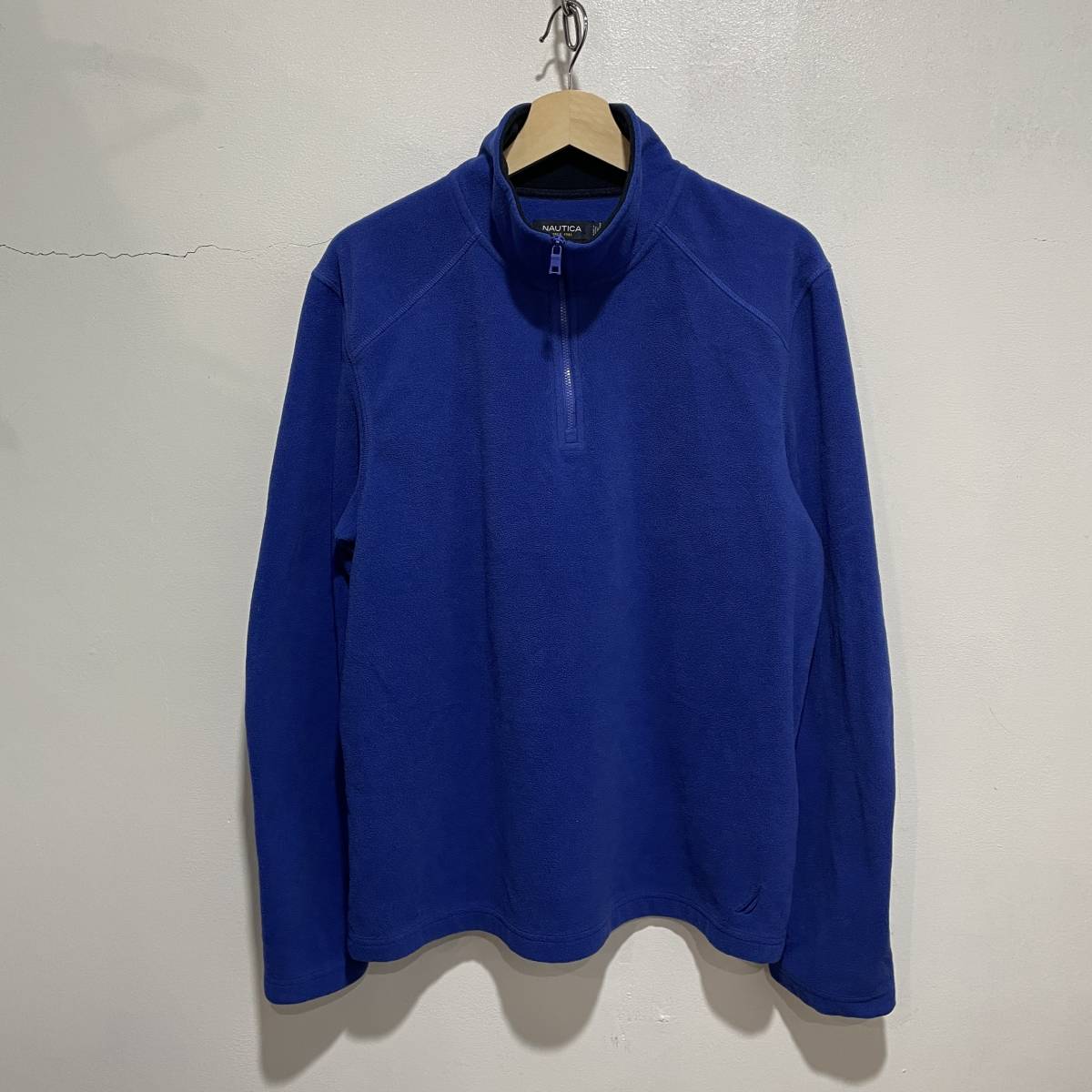 送料無料☆NAUTICA☆ノーティカ☆ハーフジップフリース☆ブルー☆メンズM☆ストリート☆G8b拍卖