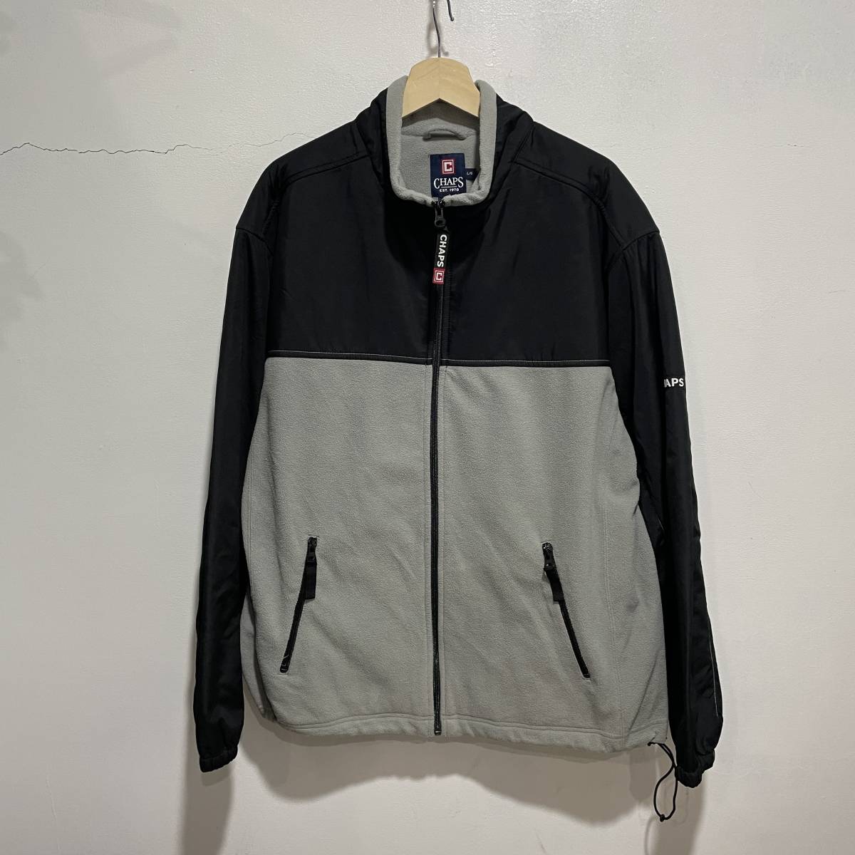 ☆送料無料☆CHAPSチャップス☆フリースジャケット☆ナイロン切替☆L☆ブルゾン☆ラルフローレン☆F20b拍卖