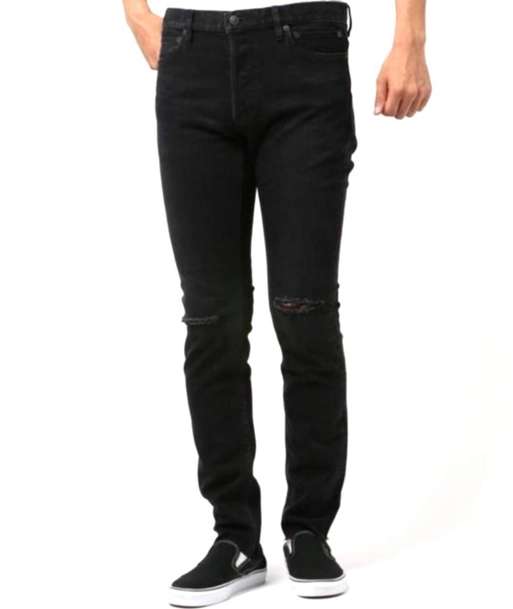 即決 送料無料 中古「良品」野口強さん監修 マインデニム TAKAHIRO MIYASHITA ソロイスト 膝クラッシュ ストレッチ スキニーデニムパンツ拍卖