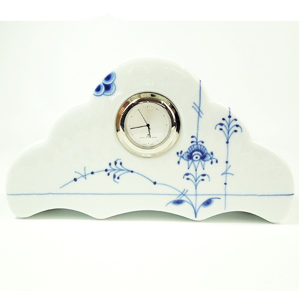 【中古】ROYAL COPENHAGEN ロイヤル コペンハーゲン デスククロック 時計 ホワイト×ブルー拍卖