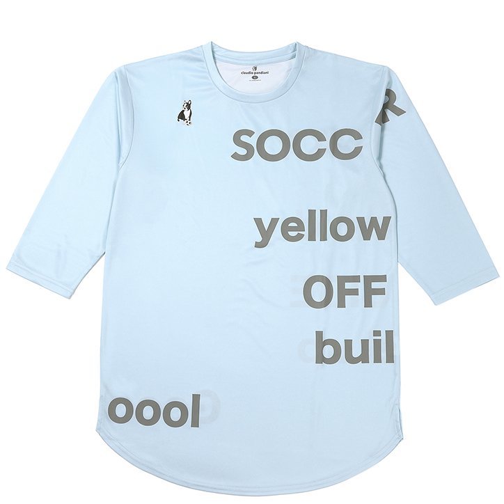 soccer junky (サッカージャンキー) ロング丈 七分袖 ワークアウト シャツ (L) S.BLUE SJ22A07 | futsal フットサル ブルー プラシャツ拍卖