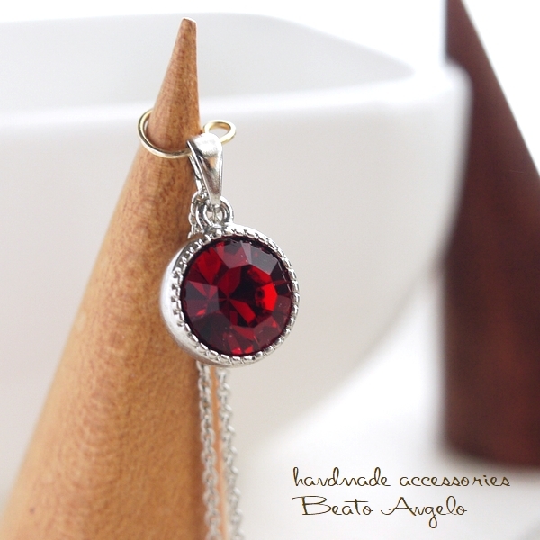 ♪+angelo+プレシオサ チャトンのネックレス(n-002)レッドベルベット S拍卖