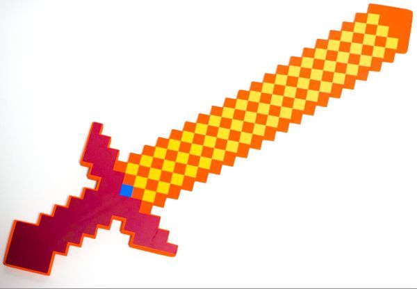 コスプレ 炎の剣 マインクラフト クリーパー 武器 剣 短剣 長剣 橙 オレンジ ソード コスプレ アイテム pvc 道具拍卖