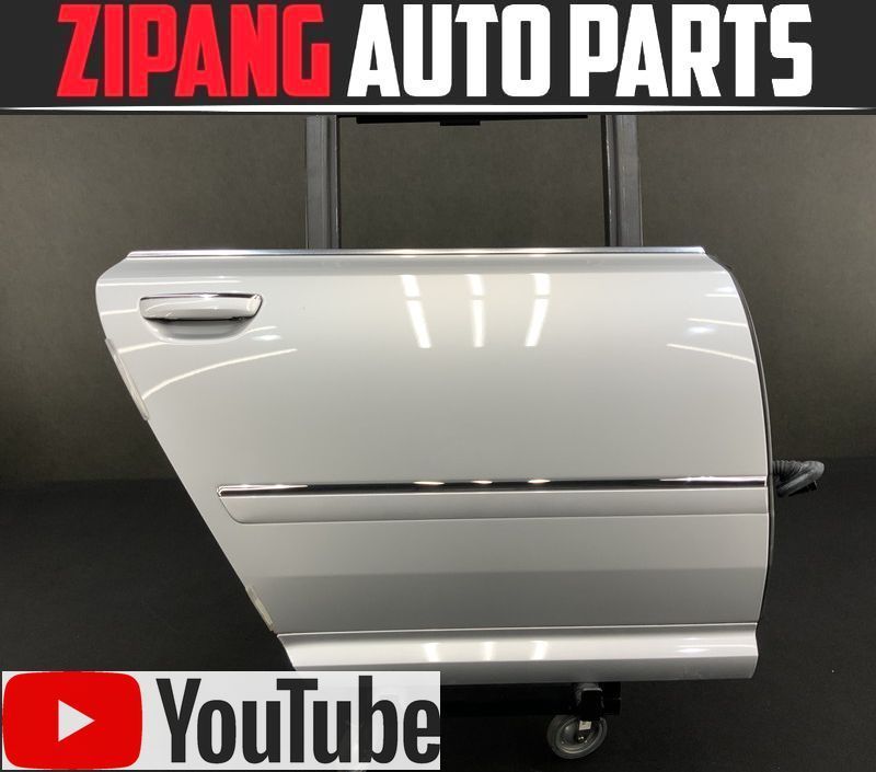 AU037 4E S8 5.2 クワトロ 右リア ドア ◆LX7W アイスシルバーM ★変形なし ◎ ★即決拍卖